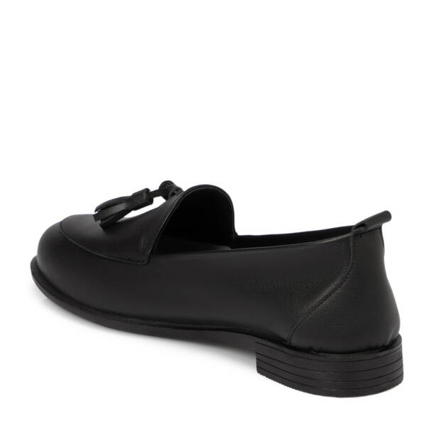 Siyah Deri Kadın Loafer - K25S1AY68139-A23 - 2
