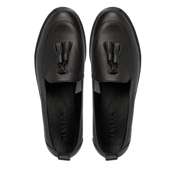 Siyah Deri Kadın Loafer - K25S1AY68139-A23 - 5