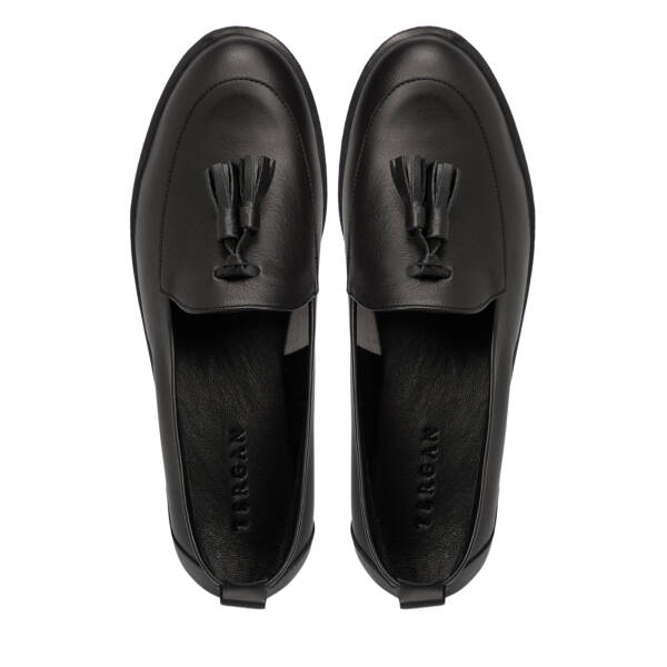 Siyah Deri Kadın Loafer - K25S1AY68139-A23 - 5