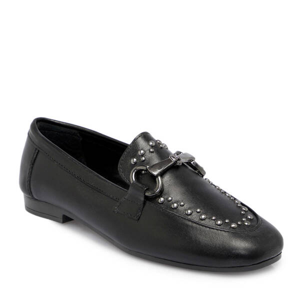 Siyah Deri Kadın Loafer - K25S1AY68161-A23 - 1