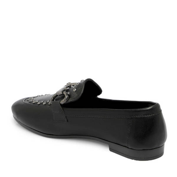 Siyah Deri Kadın Loafer - K25S1AY68161-A23 - 2