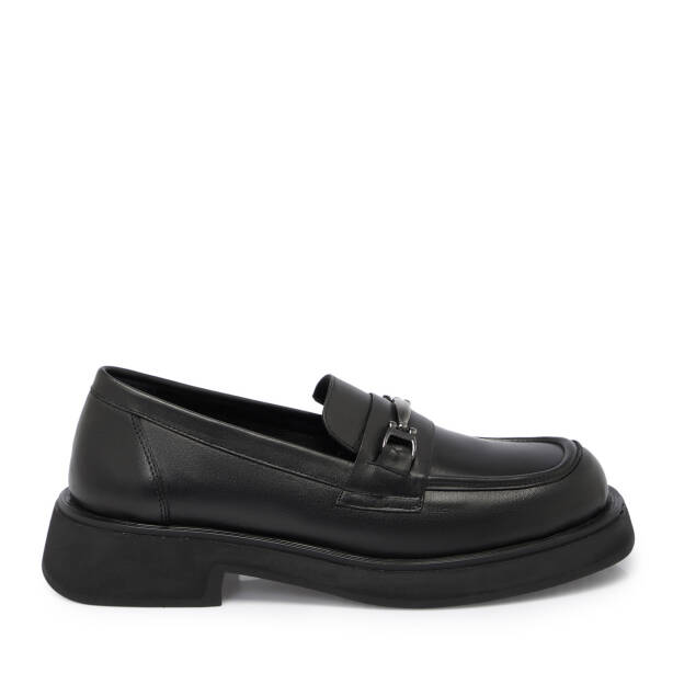 Siyah Deri Kadın Loafer - K25S1AY68178-A23 - 3