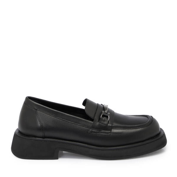 Siyah Deri Kadın Loafer - K25S1AY68178-A23 - 3
