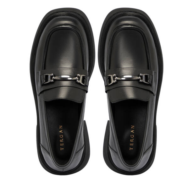 Siyah Deri Kadın Loafer - K25S1AY68178-A23 - 5