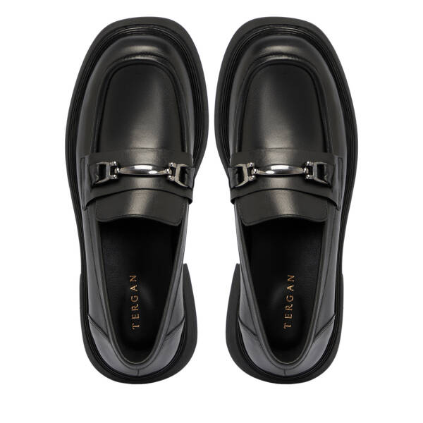 Siyah Deri Kadın Loafer - K25S1AY68178-A23 - 5