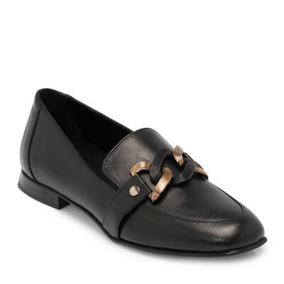 Siyah Deri Kadın Loafer - K25S1AY68191-A23 - 1