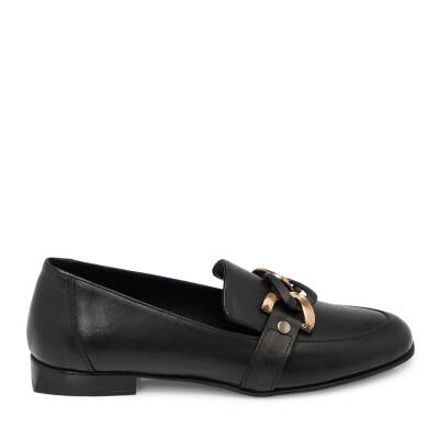 Siyah Deri Kadın Loafer - K25S1AY68191-A23 - 3