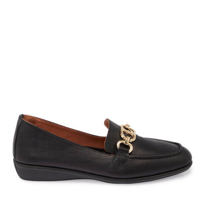 Siyah Deri Kadın Loafer - K25S1AY68199-A23 - 3
