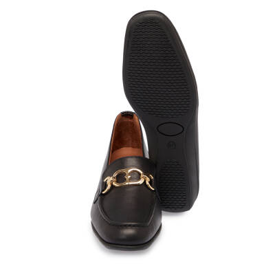 Siyah Deri Kadın Loafer - K25S1AY68199-A23 - 4