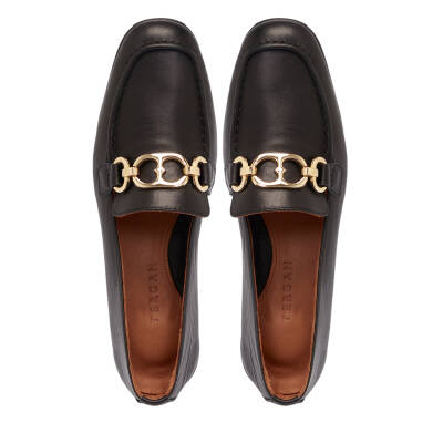 Siyah Deri Kadın Loafer - K25S1AY68199-A23 - 5