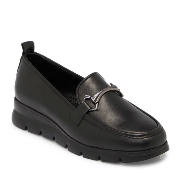 Siyah Hakiki Deri Kadın Loafer - K25S1AY68243-A23 - 2