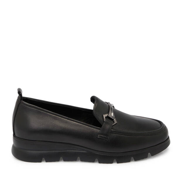 Siyah Hakiki Deri Kadın Loafer - K25S1AY68243-A23 - 1