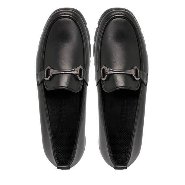 Siyah Hakiki Deri Kadın Loafer - K25S1AY68243-A23 - 5
