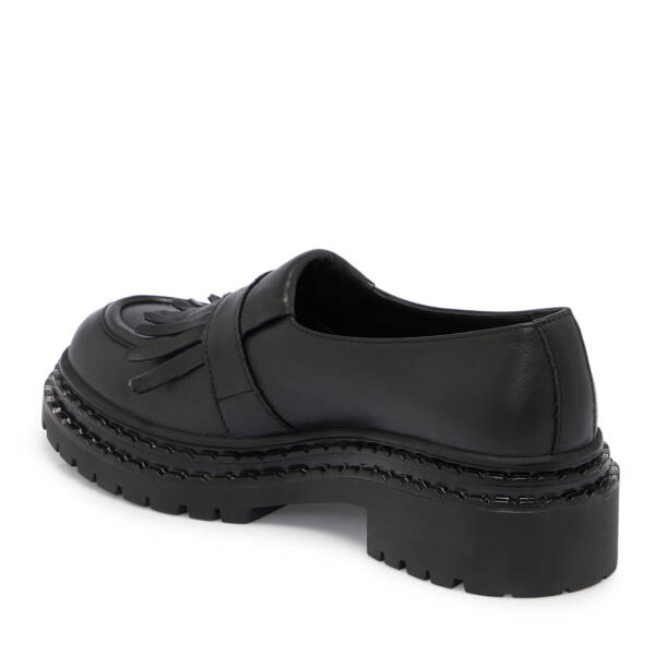 Siyah Deri Kadın Loafer - K25S1AY68300-A23 - 2