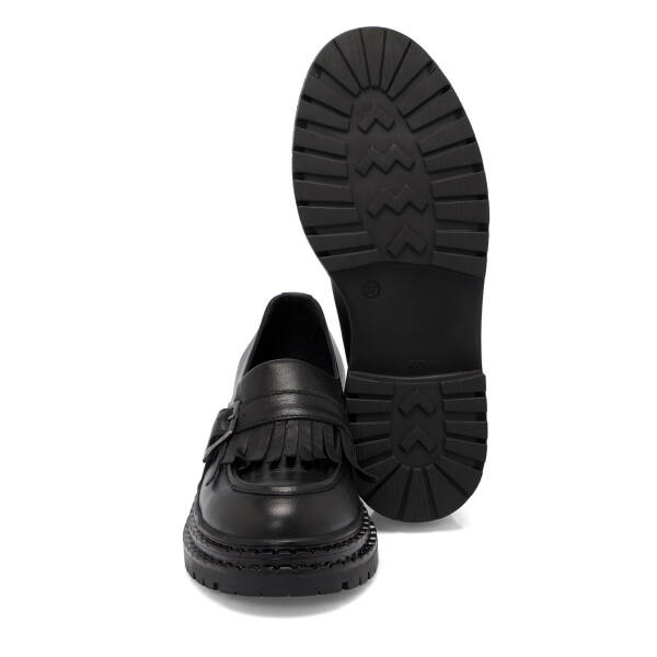 Siyah Deri Kadın Loafer - K25S1AY68300-A23 - 4