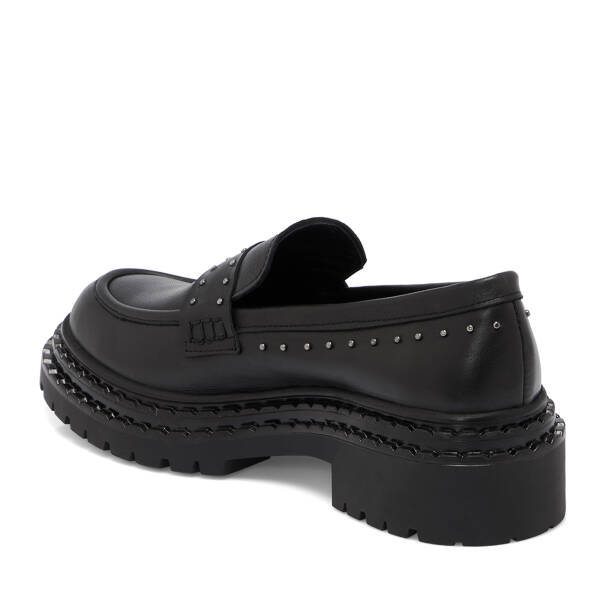 Siyah Deri Kadın Loafer - K25S1AY68301-A23 - 2