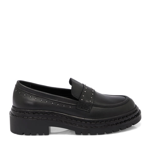 Siyah Deri Kadın Loafer - K25S1AY68301-A23 - 3