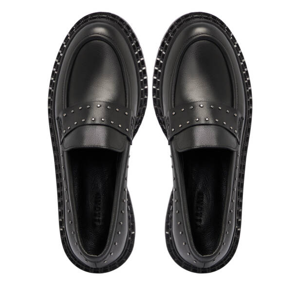Siyah Deri Kadın Loafer - K25S1AY68301-A23 - 5