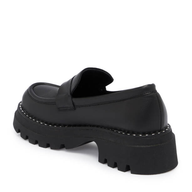 Siyah Deri Kadın Loafer - K25S1AY68303-A23 - 2