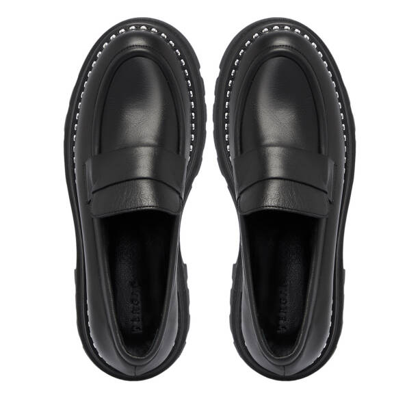 Siyah Deri Kadın Loafer - K25S1AY68303-A23 - 5