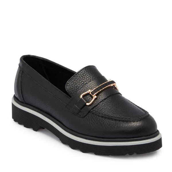 Siyah Deri Kadın Loafer - K25S1AY68321-A23 - 1