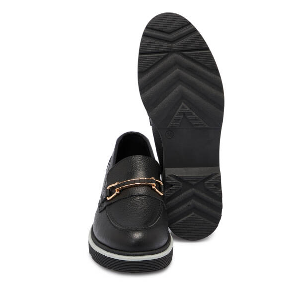 Siyah Deri Kadın Loafer - K25S1AY68321-A23 - 4