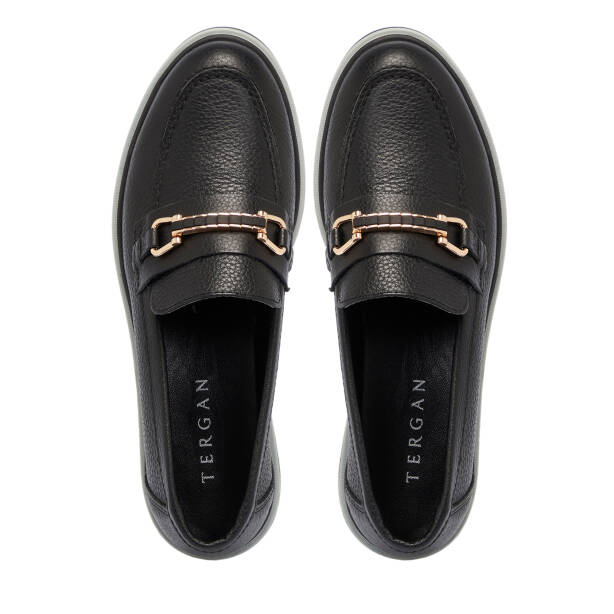 Siyah Deri Kadın Loafer - K25S1AY68321-A23 - 5