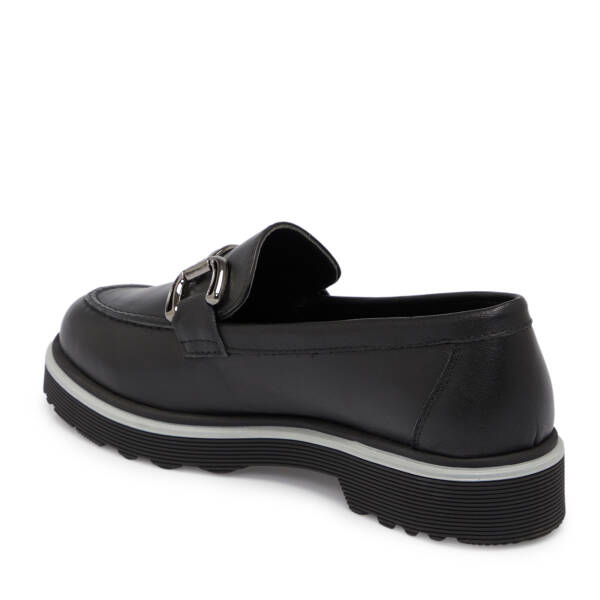 Siyah Deri Kadın Loafer - K25S1AY68322-A23 - 2
