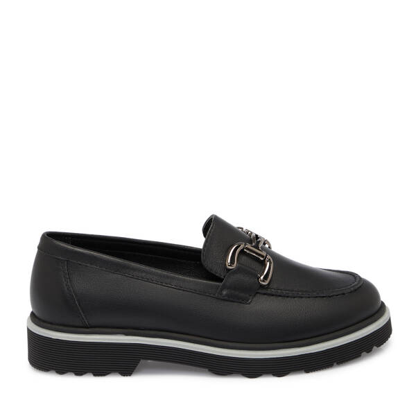 Siyah Deri Kadın Loafer - K25S1AY68322-A23 - 3