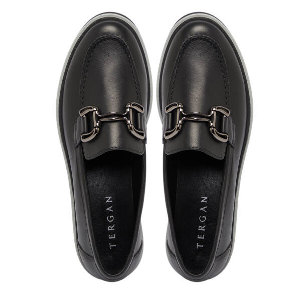Siyah Deri Kadın Loafer - K25S1AY68322-A23 - 5