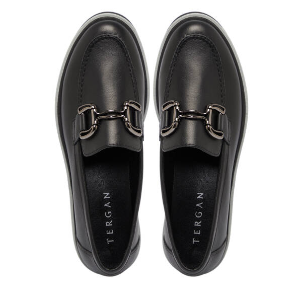 Siyah Deri Kadın Loafer - K25S1AY68322-A23 - 5