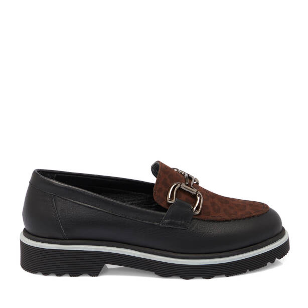Siyah Deri Kadın Loafer - K25S1AY68322-C1Z - 3