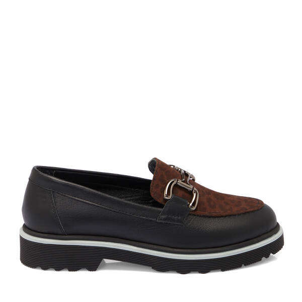 Siyah Deri Kadın Loafer - K25S1AY68322-C1Z - 3