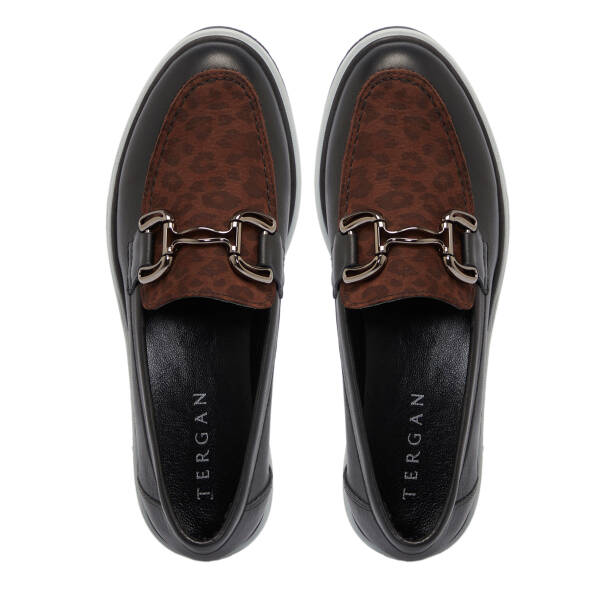 Siyah Deri Kadın Loafer - K25S1AY68322-C1Z - 5