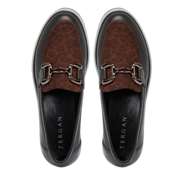 Siyah Deri Kadın Loafer - K25S1AY68322-C1Z - 5