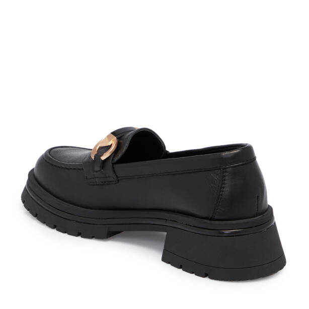 Siyah Deri Kadın Loafer - K25S1AY68323-A23 - 2