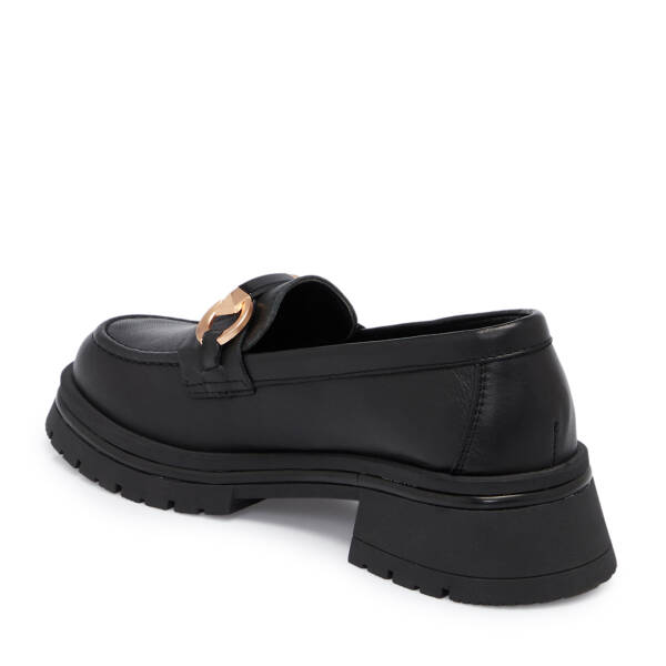 Siyah Deri Kadın Loafer - K25S1AY68323-A23 - 2
