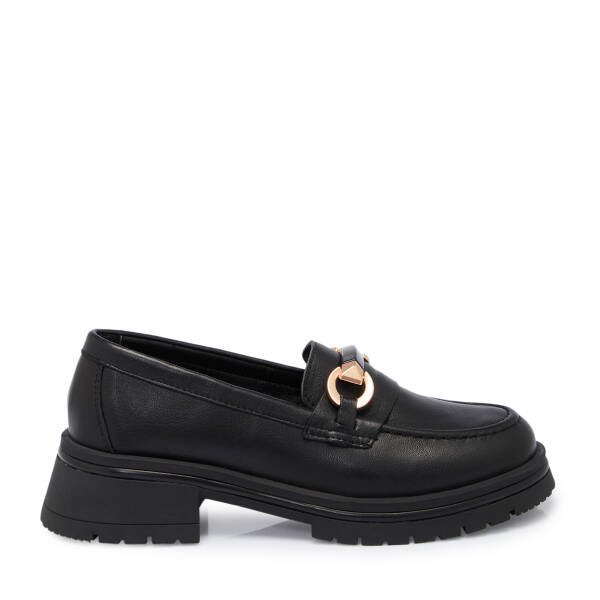 Siyah Deri Kadın Loafer - K25S1AY68323-A23 - 3