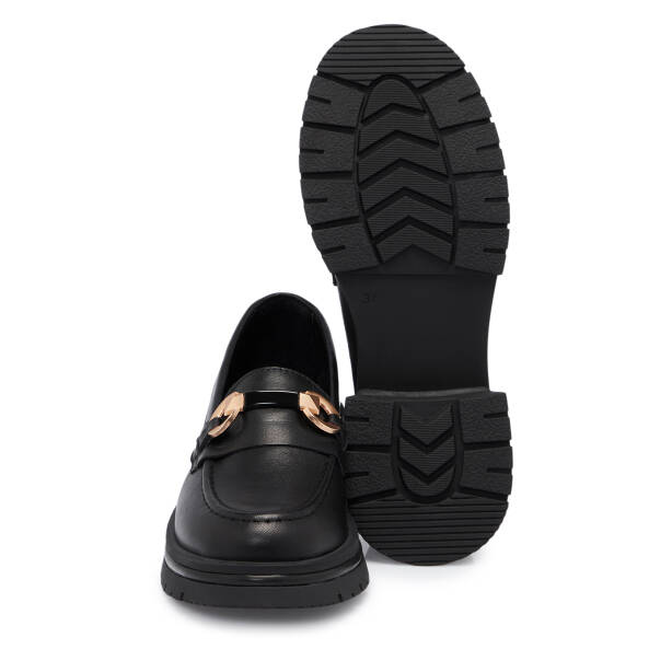 Siyah Deri Kadın Loafer - K25S1AY68323-A23 - 4
