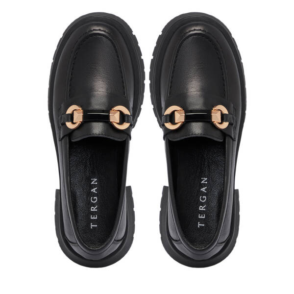 Siyah Deri Kadın Loafer - K25S1AY68323-A23 - 5