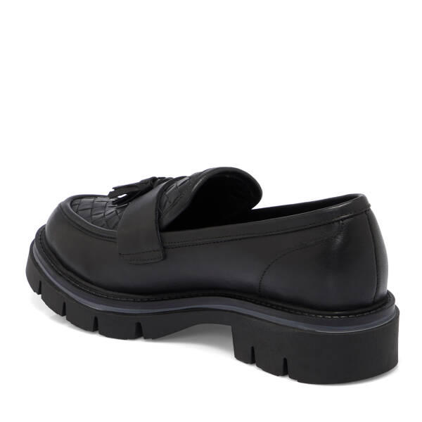 Siyah Deri Kadın Loafer - K25S1AY68336-A23 - 2