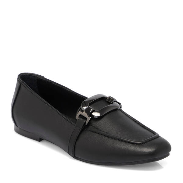 Siyah Deri Kadın Loafer - K25S1AY68358-A23 - 1
