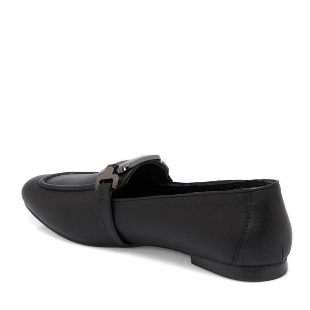 Siyah Deri Kadın Loafer - K25S1AY68358-A23 - 2