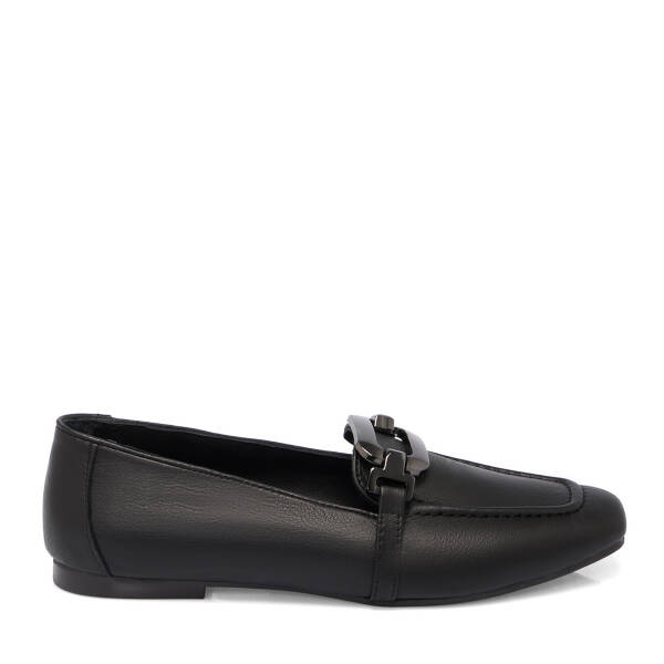 Siyah Deri Kadın Loafer - K25S1AY68358-A23 - 3