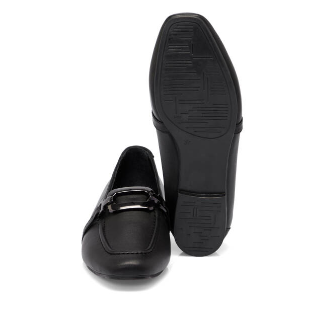 Siyah Deri Kadın Loafer - K25S1AY68358-A23 - 4