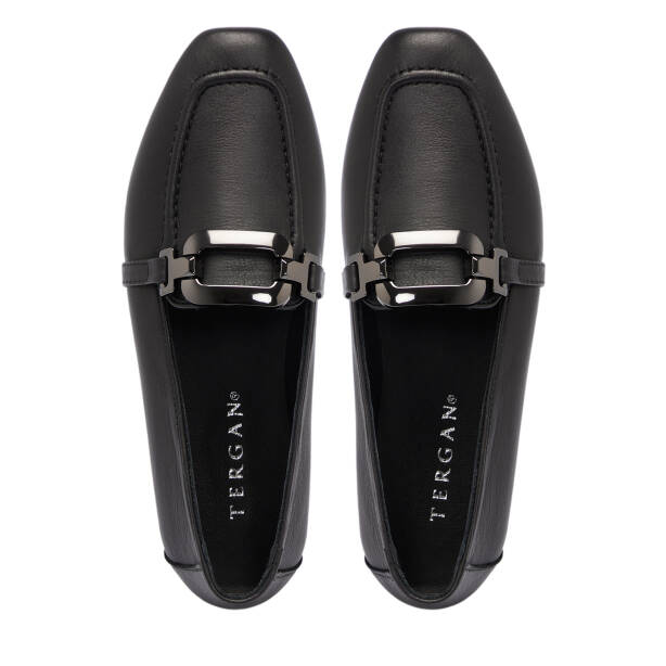 Siyah Deri Kadın Loafer - K25S1AY68358-A23 - 5