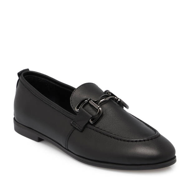 Siyah Deri Kadın Loafer - K25S1AY68359-A23 - 1