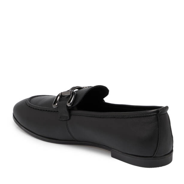 Siyah Deri Kadın Loafer - K25S1AY68359-A23 - 2