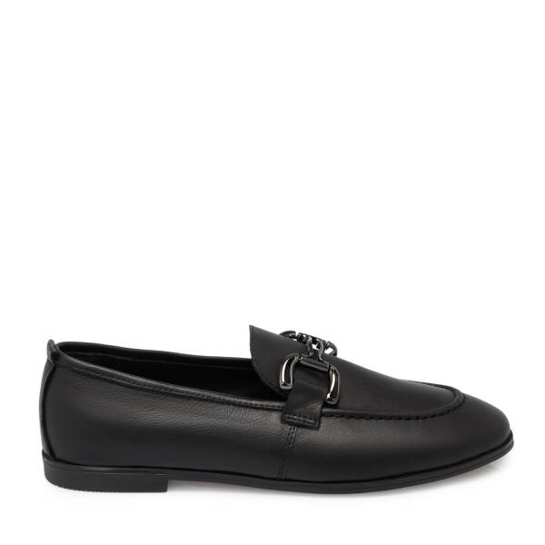 Siyah Deri Kadın Loafer - K25S1AY68359-A23 - 3