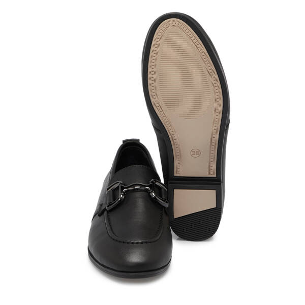 Siyah Deri Kadın Loafer - K25S1AY68359-A23 - 4